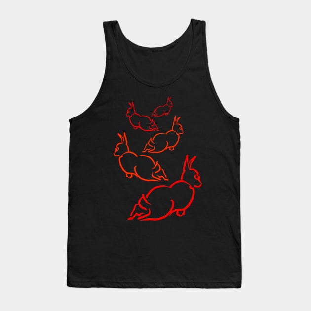 Scattering Rabbits Tank Top by Eirenic